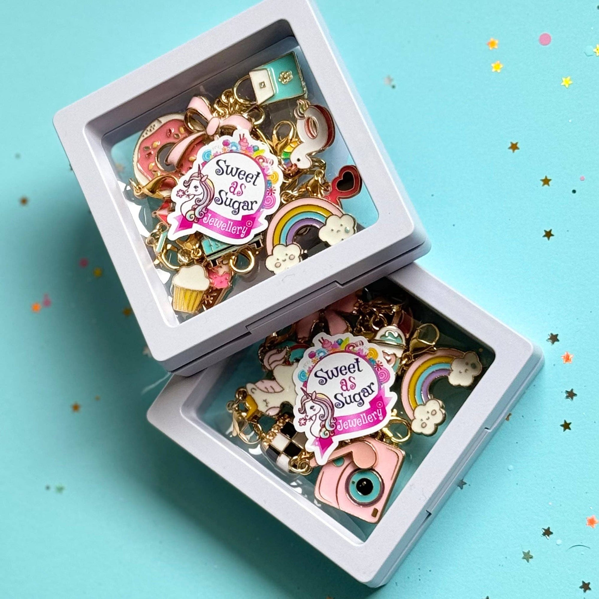 Sweet as Sugar Jewellery Making Charm Bracelet DIY Kit With Alloy Enamel Charms