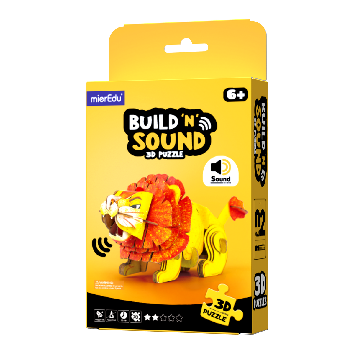 MierEdu - POPUZ BUILD 'N' SOUND 3D PUZZLE - African Savannah
