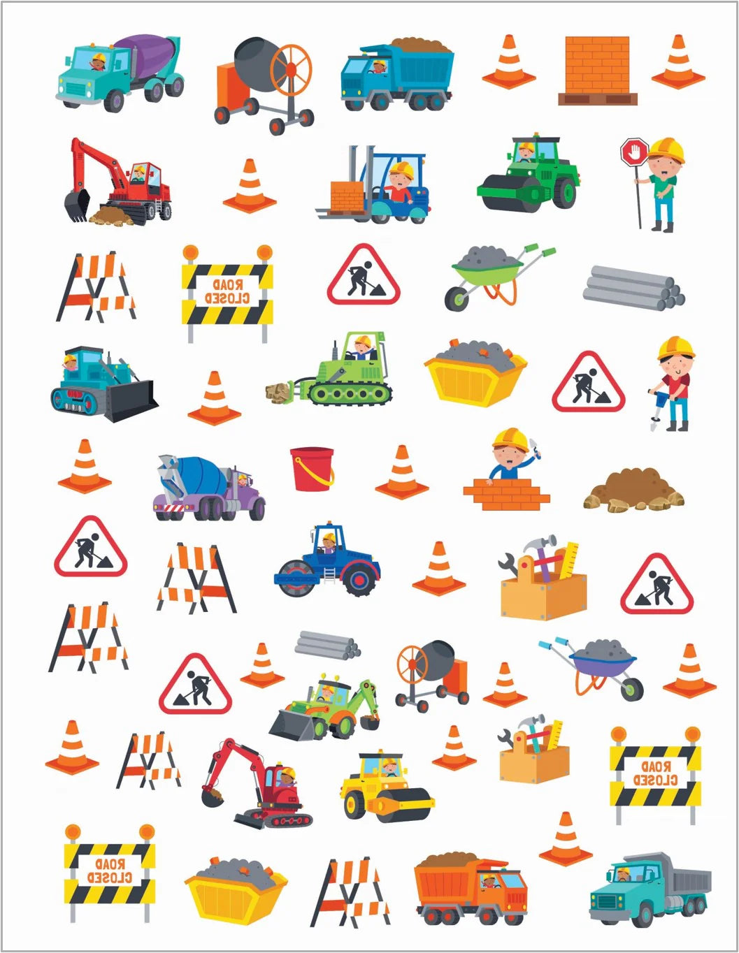 Book | Trucks & Diggers - Tattoo Activity Book