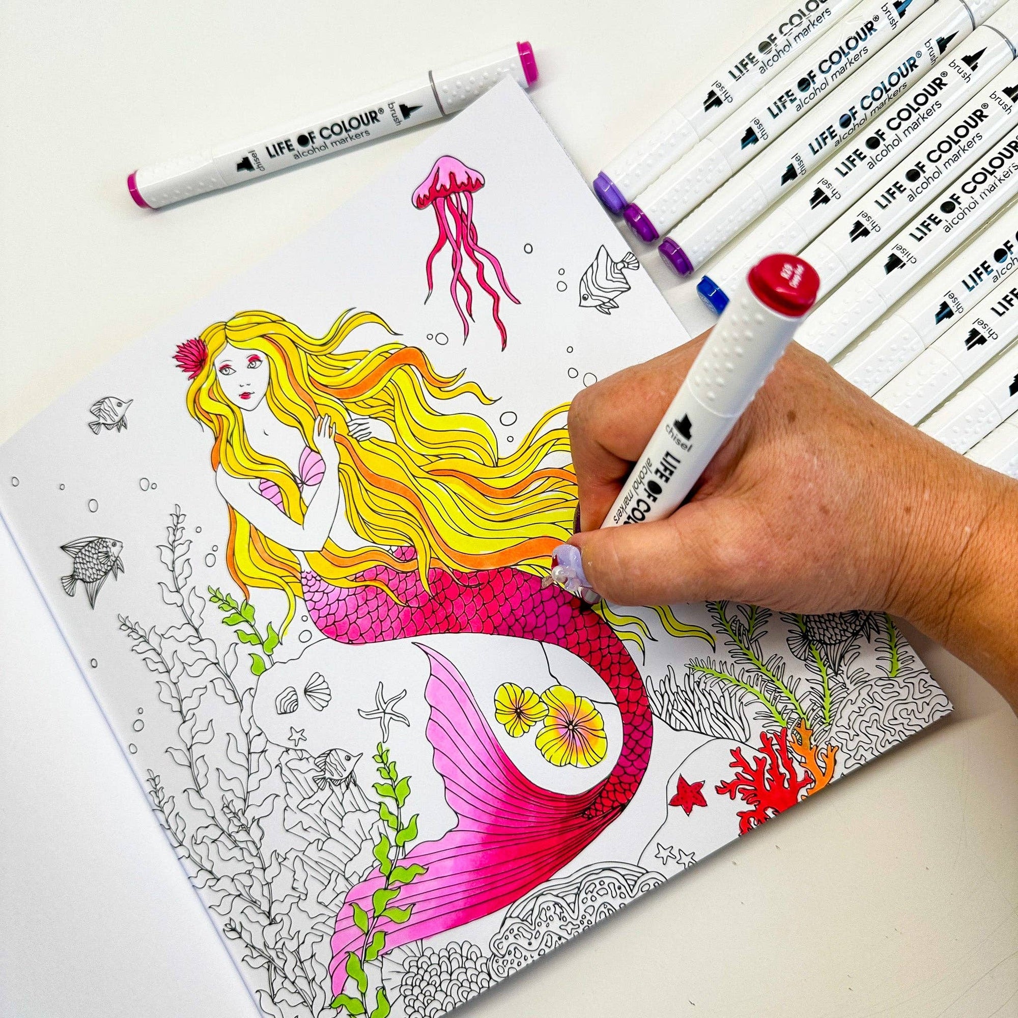 Life of Colour - Art Markers - 24 Alcohol Based, Dual Tip Markers for Colouring