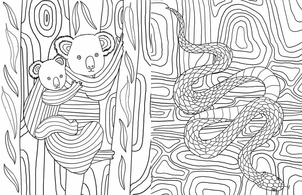 Book | Gem Sticker Colouring Book - Australian Animals