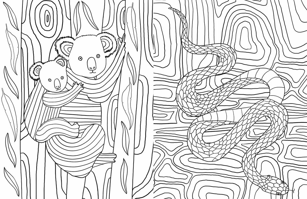 Book | Gem Sticker Colouring Book - Australian Animals