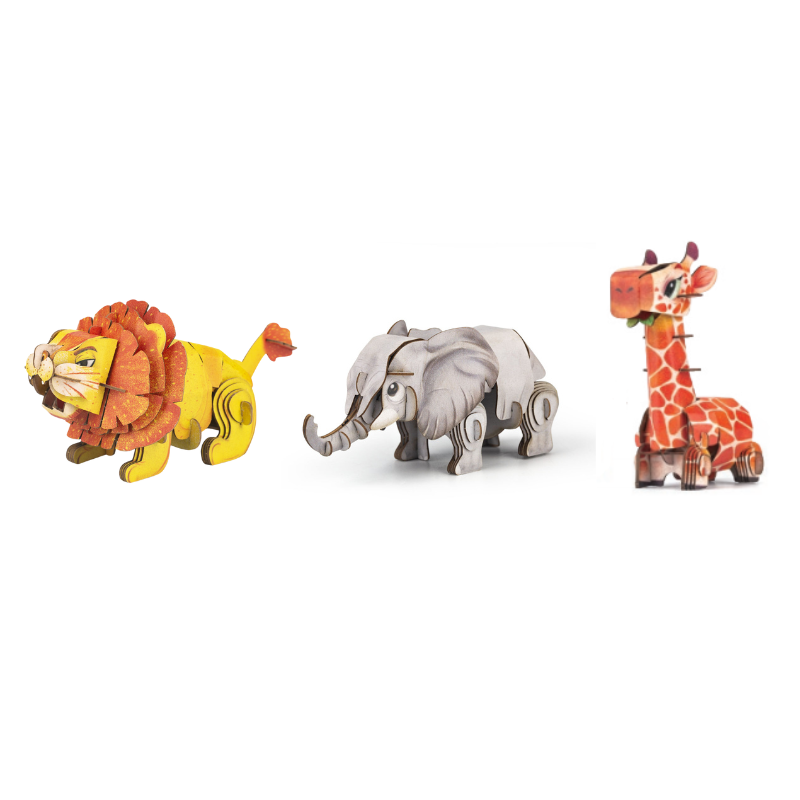 MierEdu - POPUZ BUILD 'N' SOUND 3D PUZZLE - African Savannah