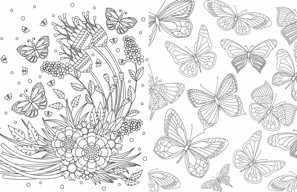 Book | Gem Sticker Colouring Book - Butterflies