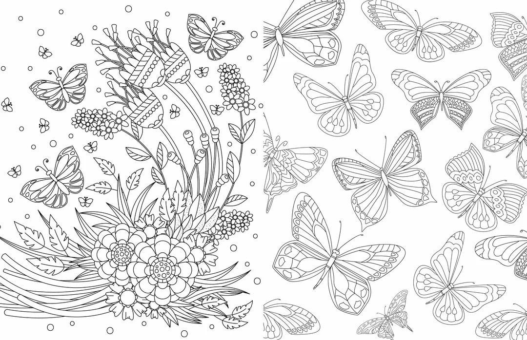 Book | Gem Sticker Colouring Book - Butterflies