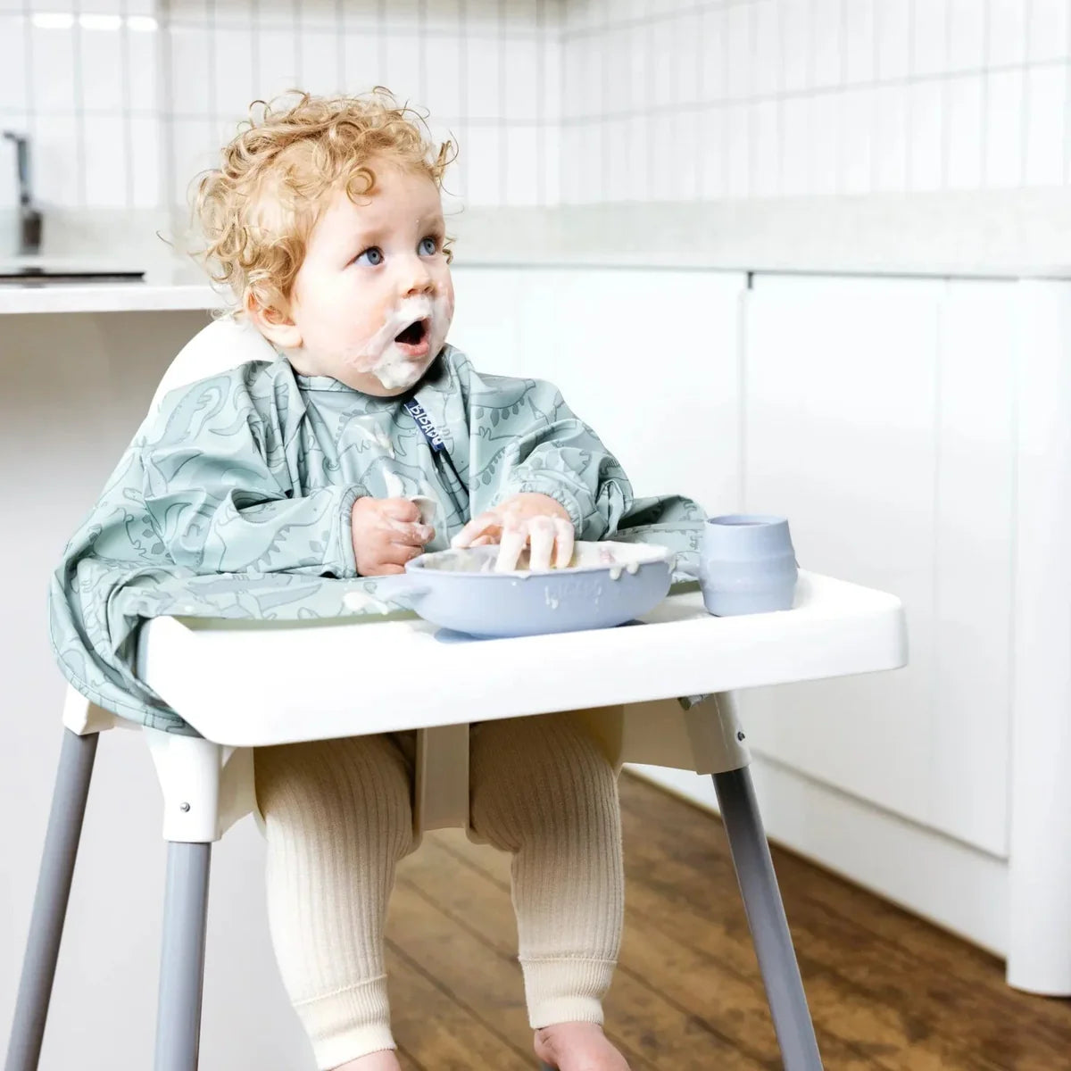 BIBaDo – Baby Weaning Coverall Bib – Dino Roar