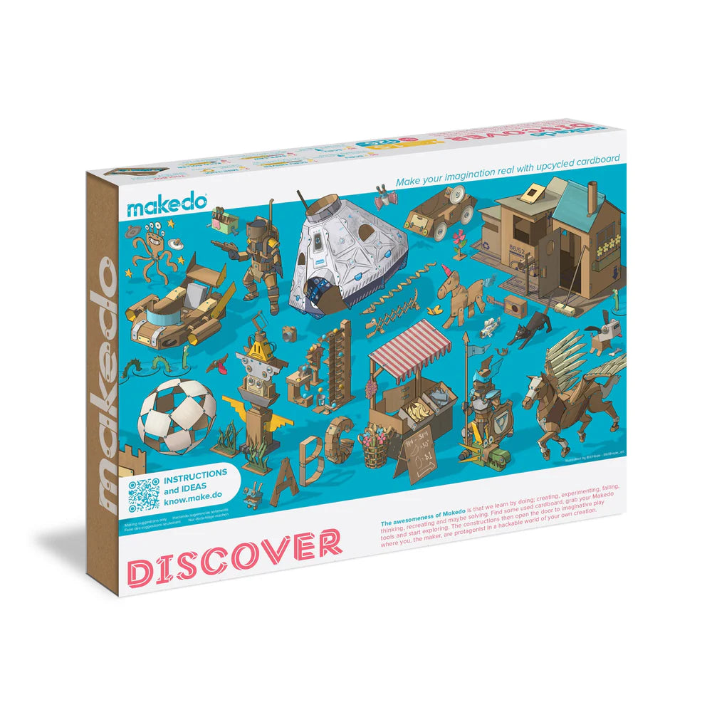 Makedo - Discover Kit - Cardboard Construction For 2-5 Makers