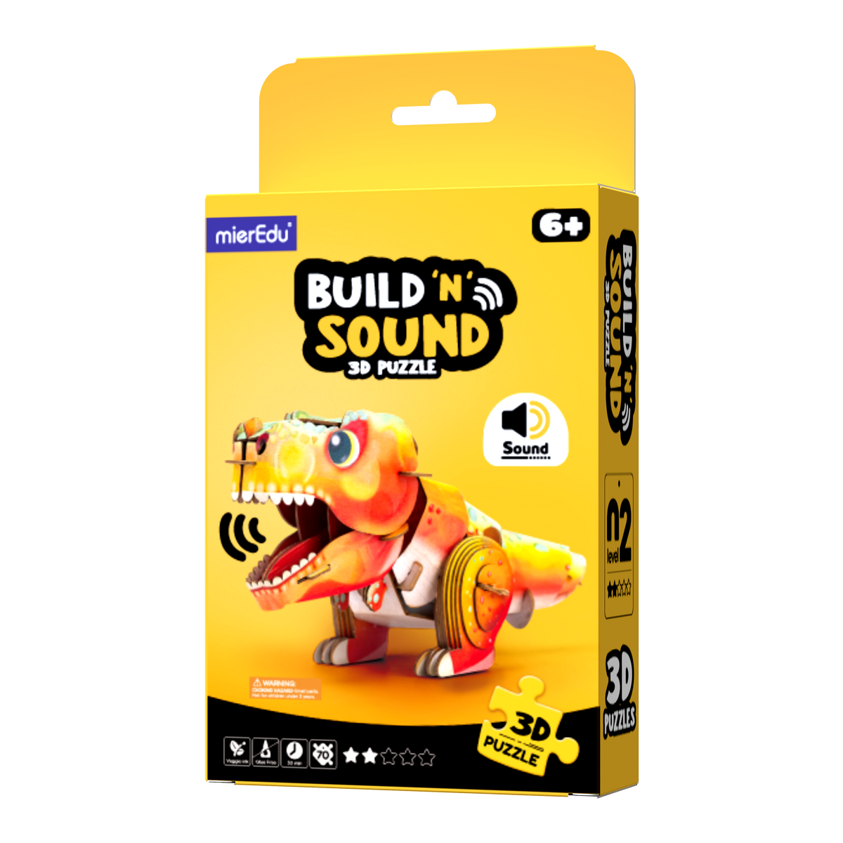 MierEdu - POPUZ BUILD 'N' SOUND 3D PUZZLE - Dinosaurs