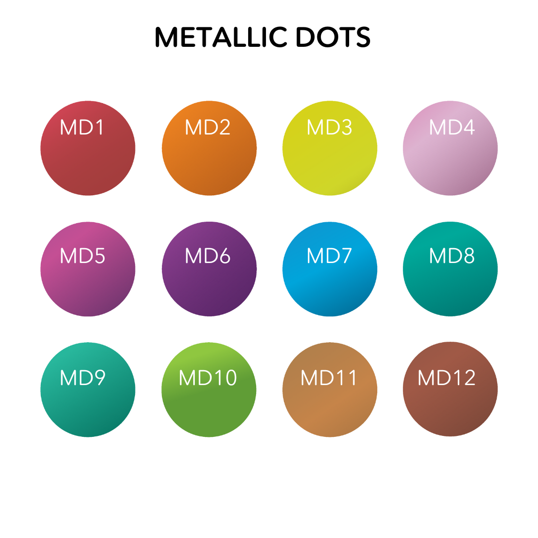 Life of Colour - Metallic Dot Markers Acrylic Paint Pens -  Set of 12