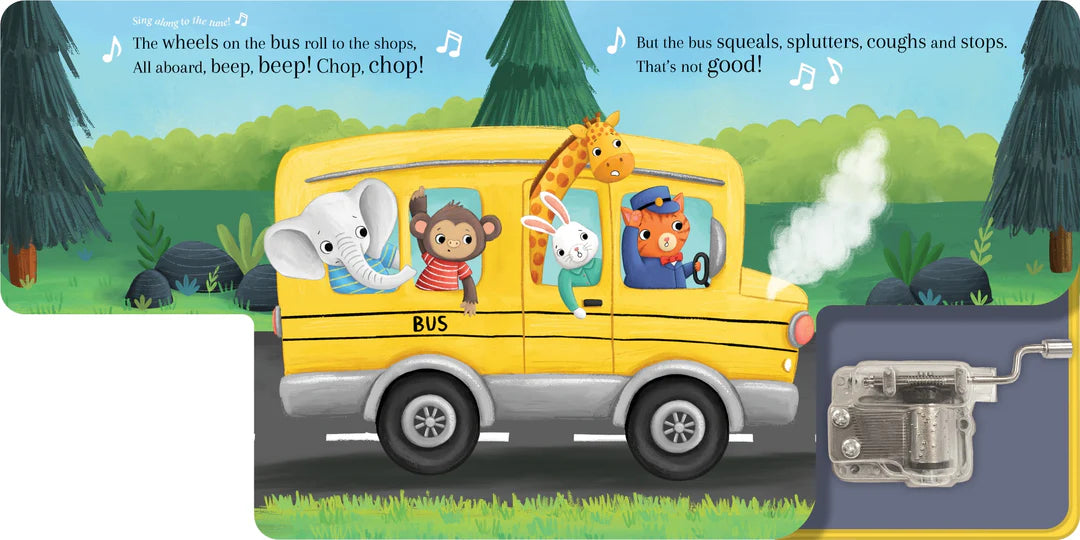Book | Wind-Up Music Box Book - The Wheels on the Bus