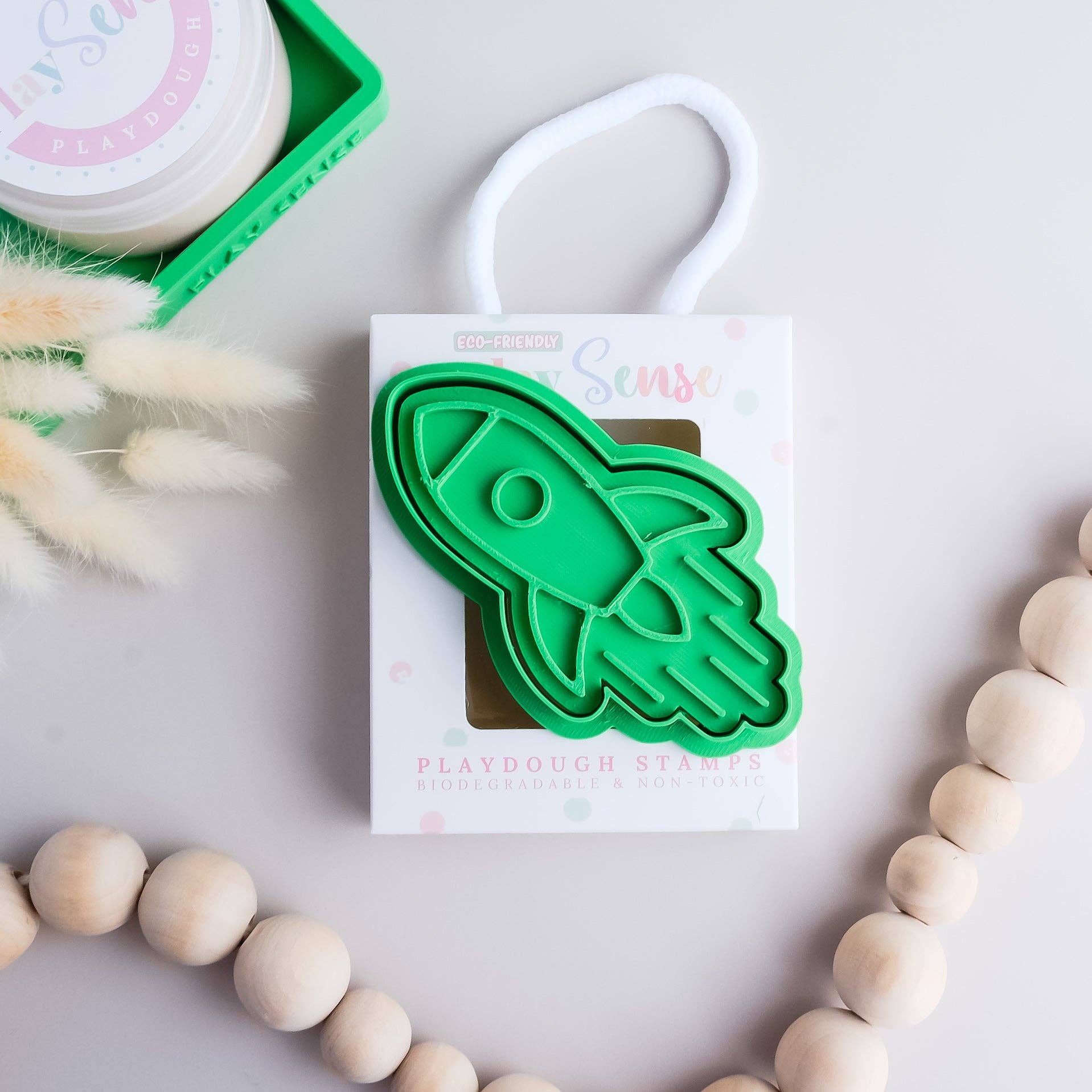 Play Sense - Eco Playdough Stamp | Rocket Blast