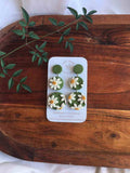 Lumu Moon - Daisy Statement Earrings - Long Dangle