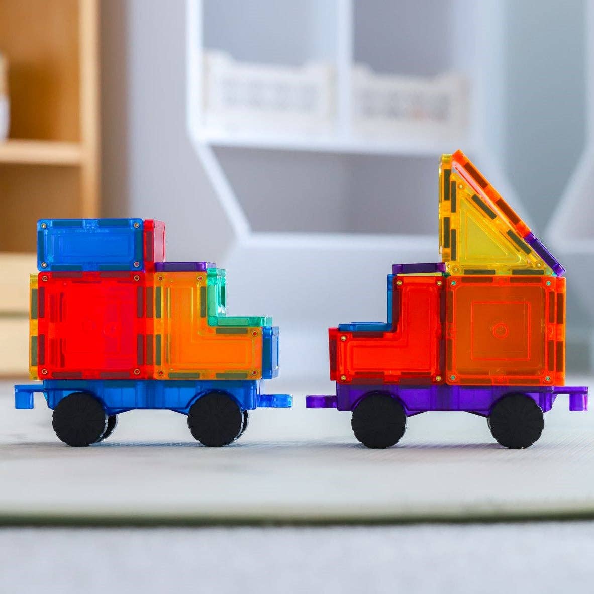 Learn & Grow Magnetic Tiles - Car Base Pack (2 Piece)