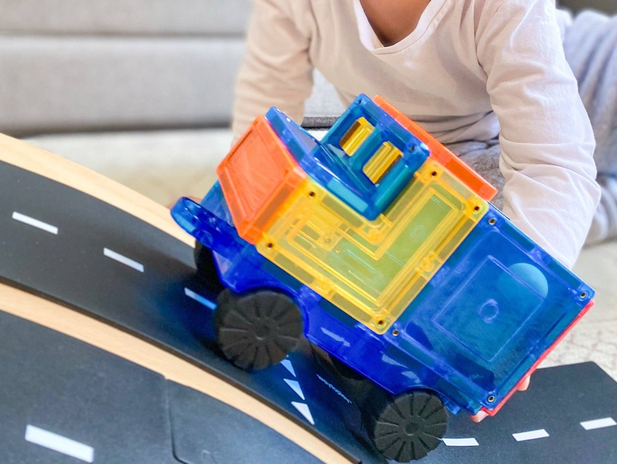 Learn & Grow Magnetic Tiles - Car Base Pack (2 Piece)