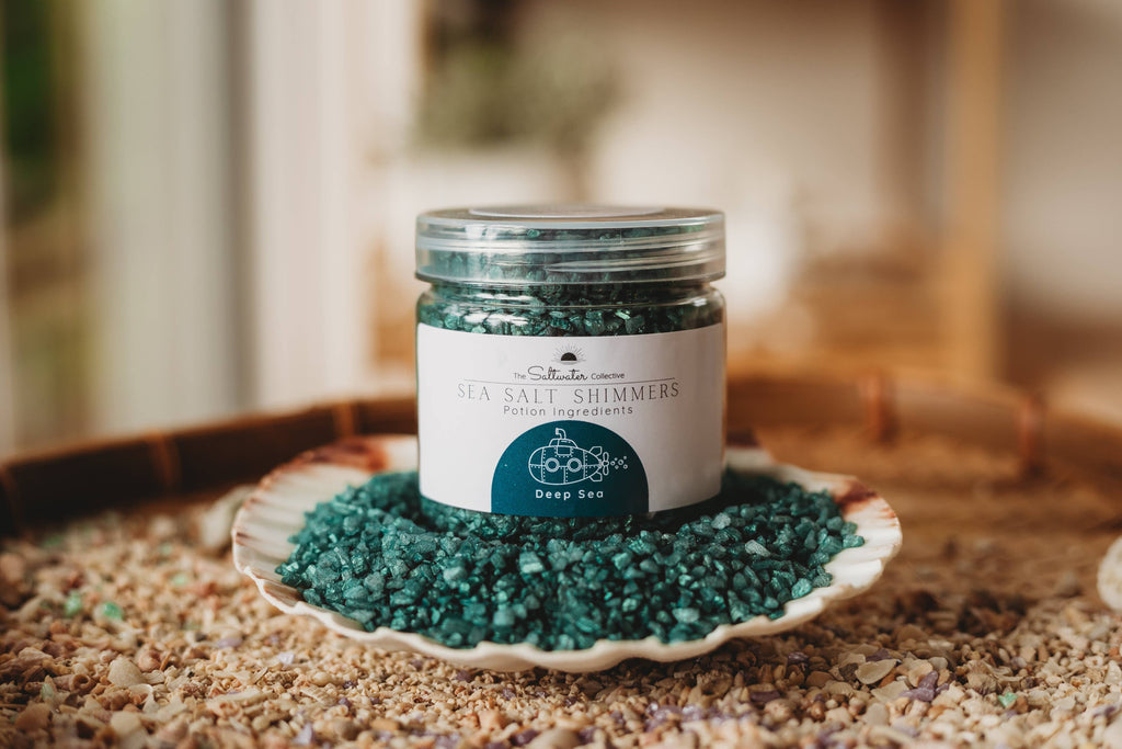 The Saltwater Collective - Deep Sea - Dark Emerald Green Sea Salt Shimmers Small