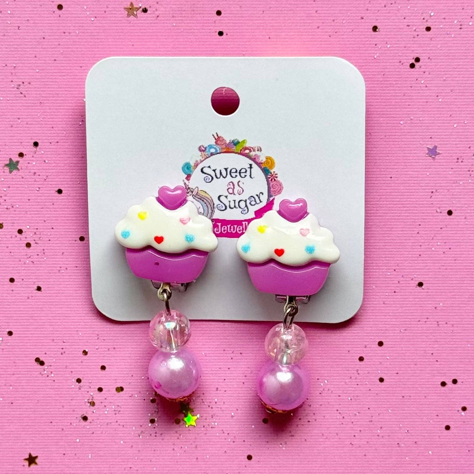 Sweet as Sugar Jewellery Earrings Clip On Cupcake