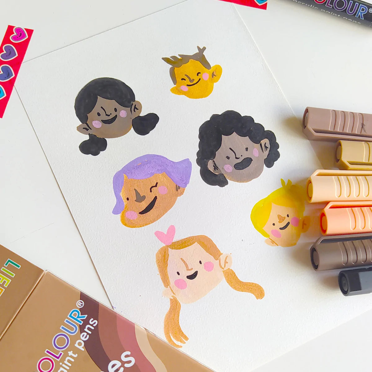 Life of Colour - Skin Tone Brush Tip Acrylic Paint Pens
