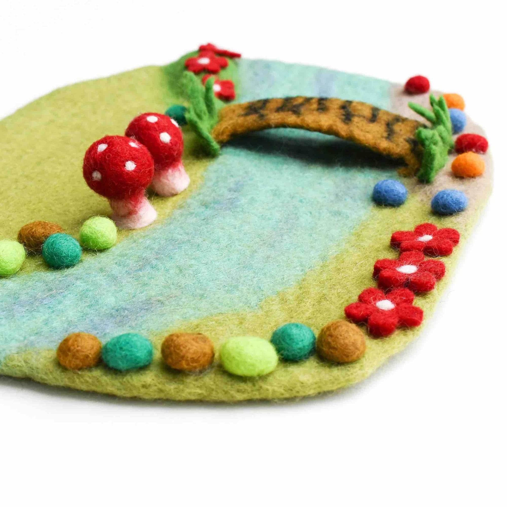 Tara Treasures - Fairy River and Bridge Playscape play mat