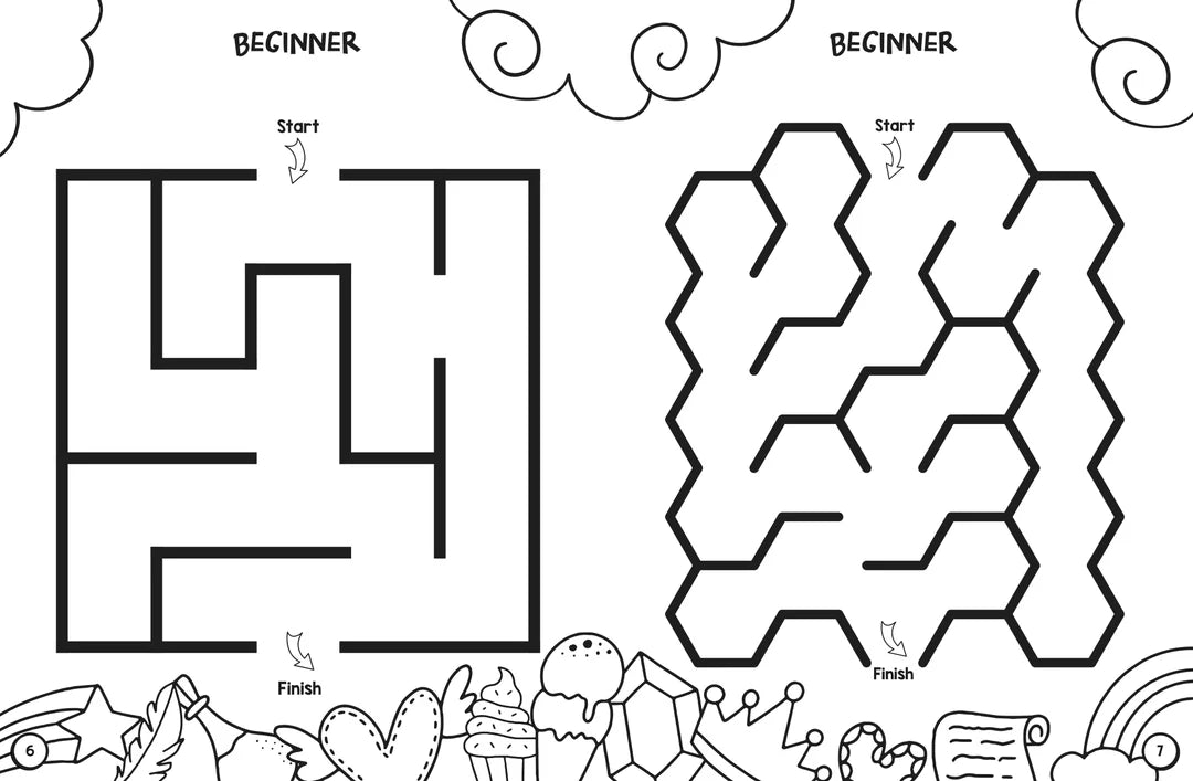 Book | Colouring and Mazes - Unicorns