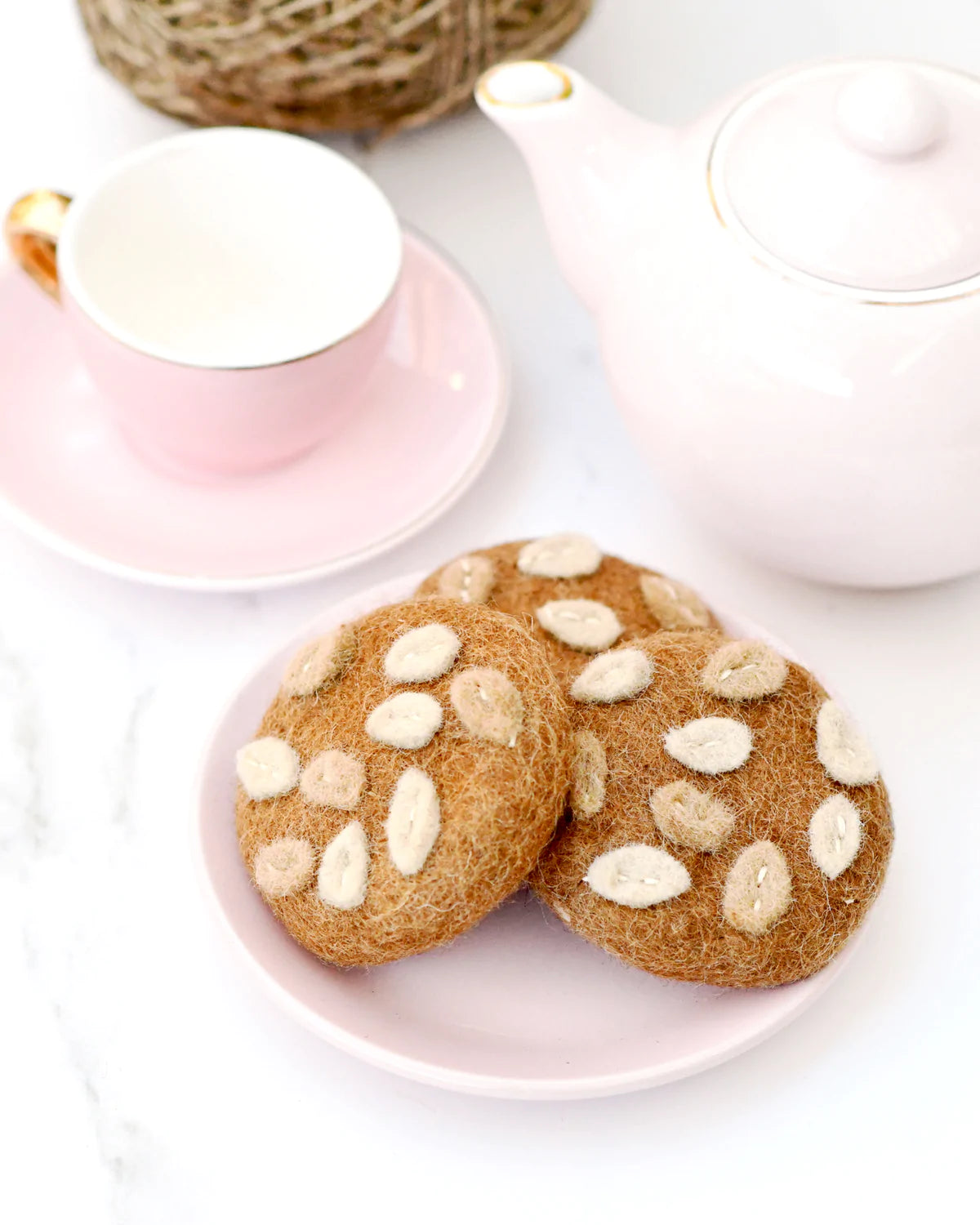 Tara Treasures - Felt Anzac Biscuits (Set of 3)
