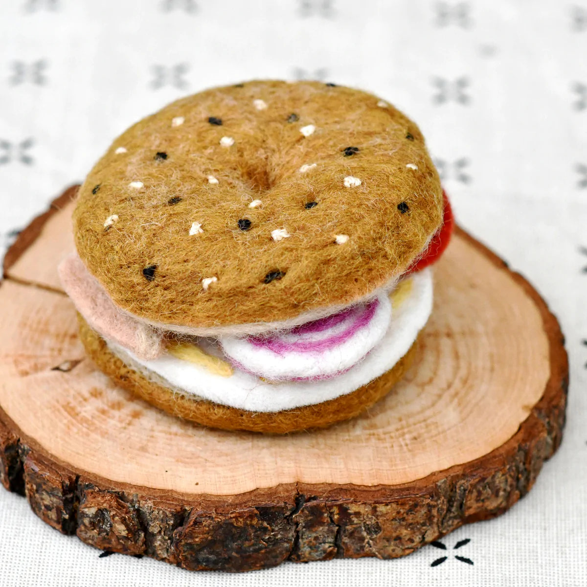 Tara Treasures - Felt Bagel Stack Play Food Set