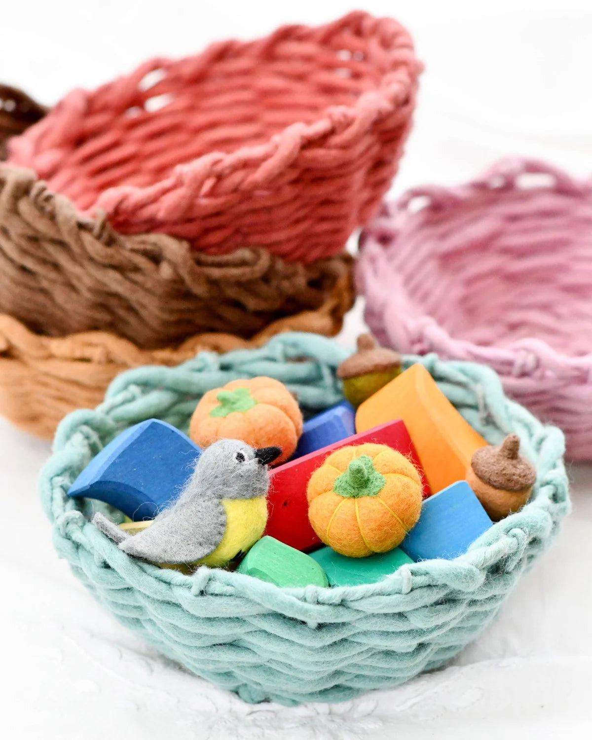 Tara Treasures - Felt Weave Basket  (Basket Only)
