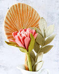 Tara Treasures - Felt Rustic Floral Bouquet - Protea, Fan Leaf and Ash Leaf