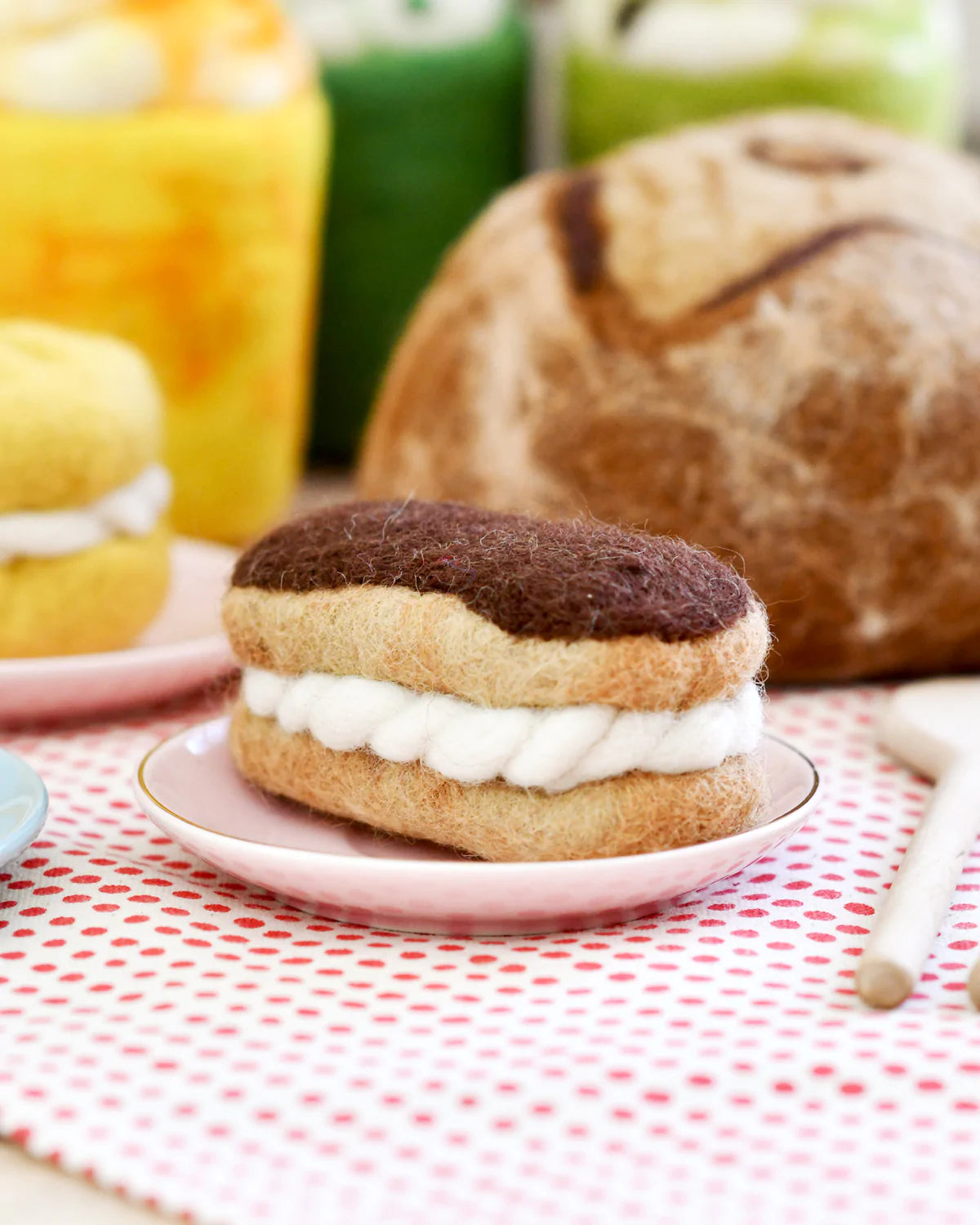 tara treasure Felt Chocolate Eclair felt toys foods sweets