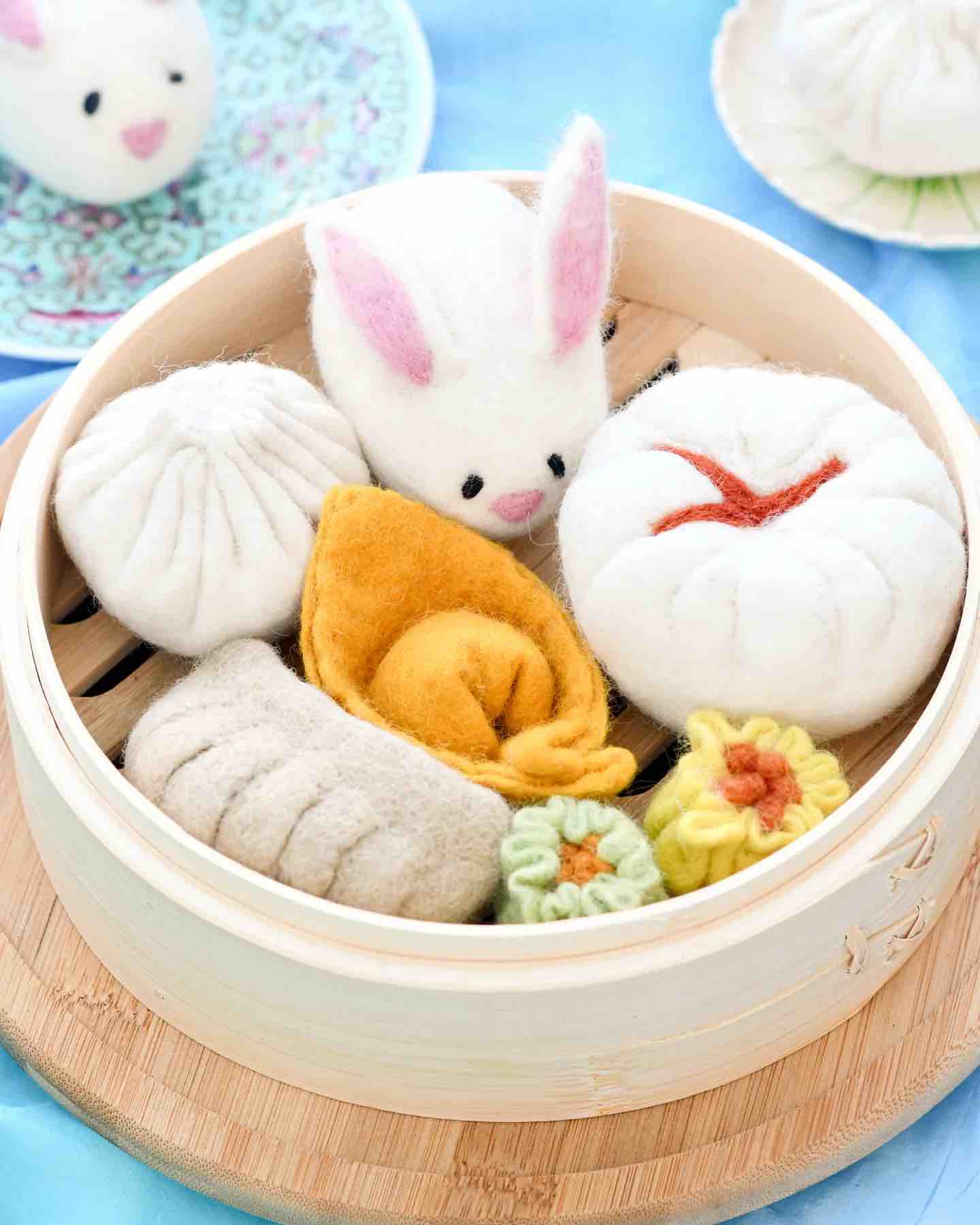 Tara Treasures - Felt Dim Sum Yum Cha Play Food Set