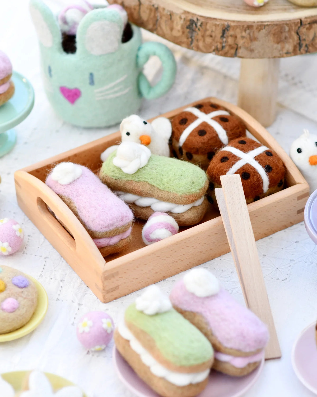 Tara Treasures Felt Matcha Eclair