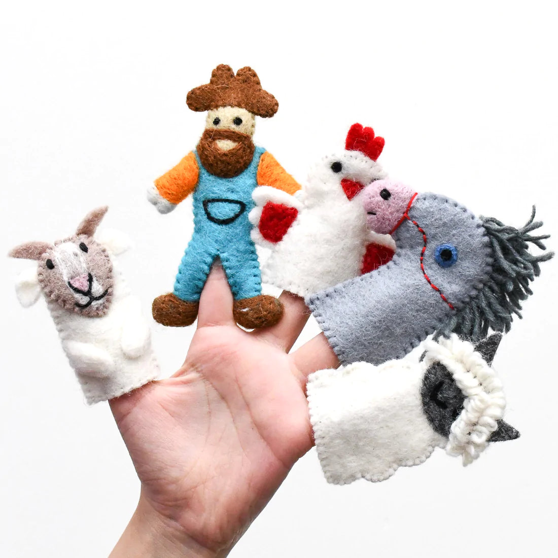 Old MacDonald Farm Animals - Finger Puppet Set ( B )