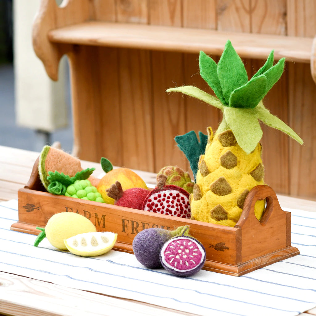 tara treasure Felt Vegetables and Fruits Set pineapple