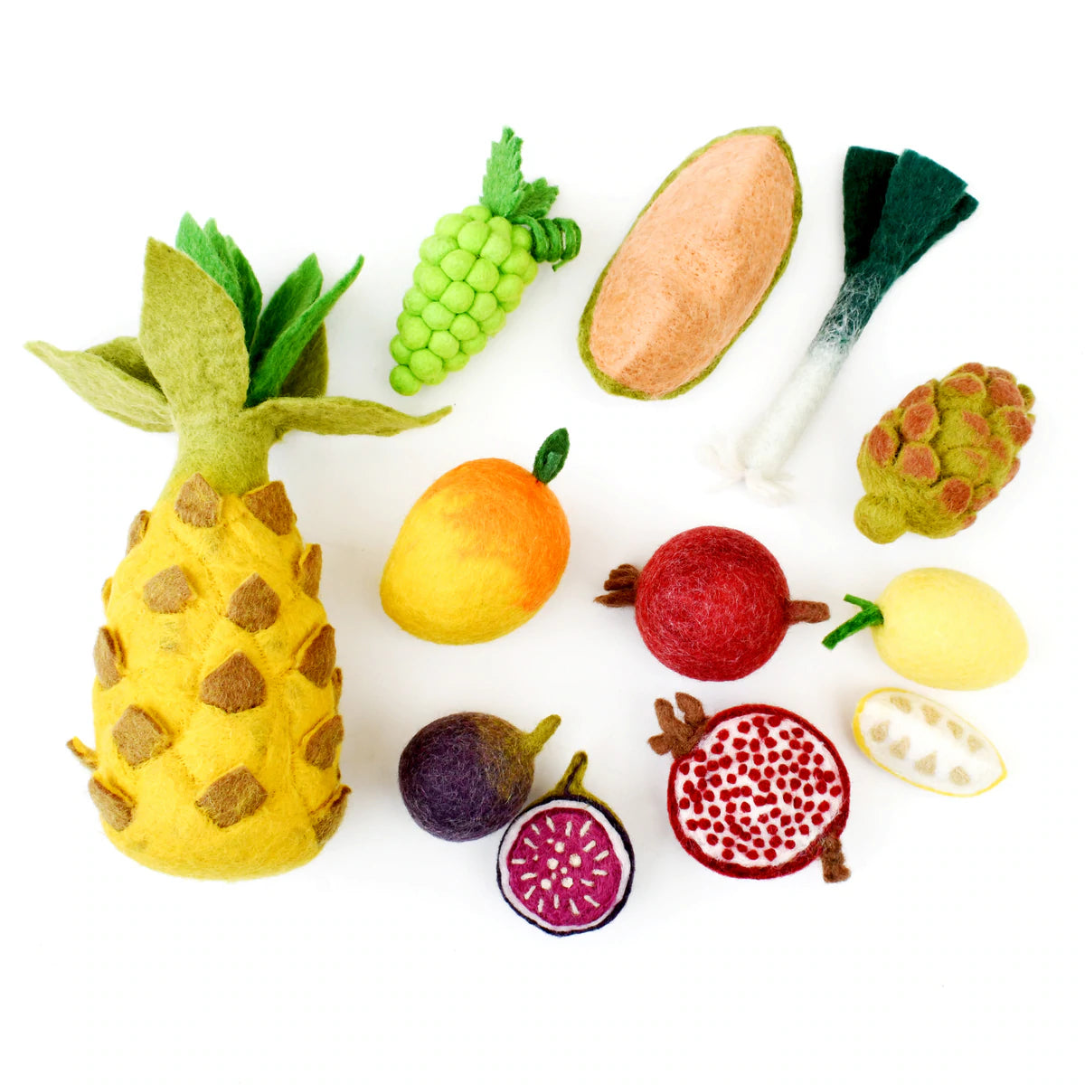 Felt Vegetables and Fruits Set