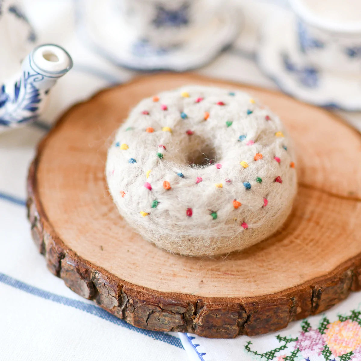 Tara Treasures - Felt Doughnuts with Classic Glaze and Rainbow Sprinkles