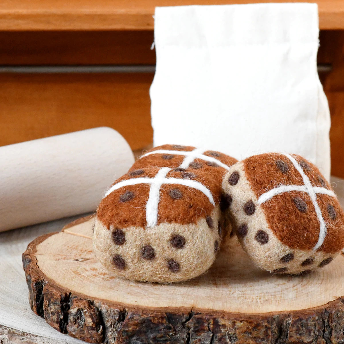 Tara treasure easter buns hot cross bun felt food