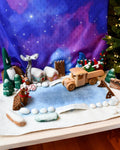 Tara Treasures - Felt Snow Ice Rink Play Mat Playscape