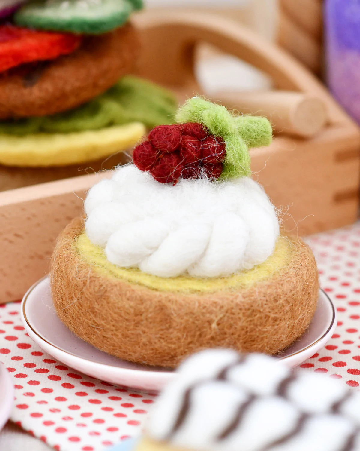 Tara Treasures - Felt Lemon Meringue Tart
