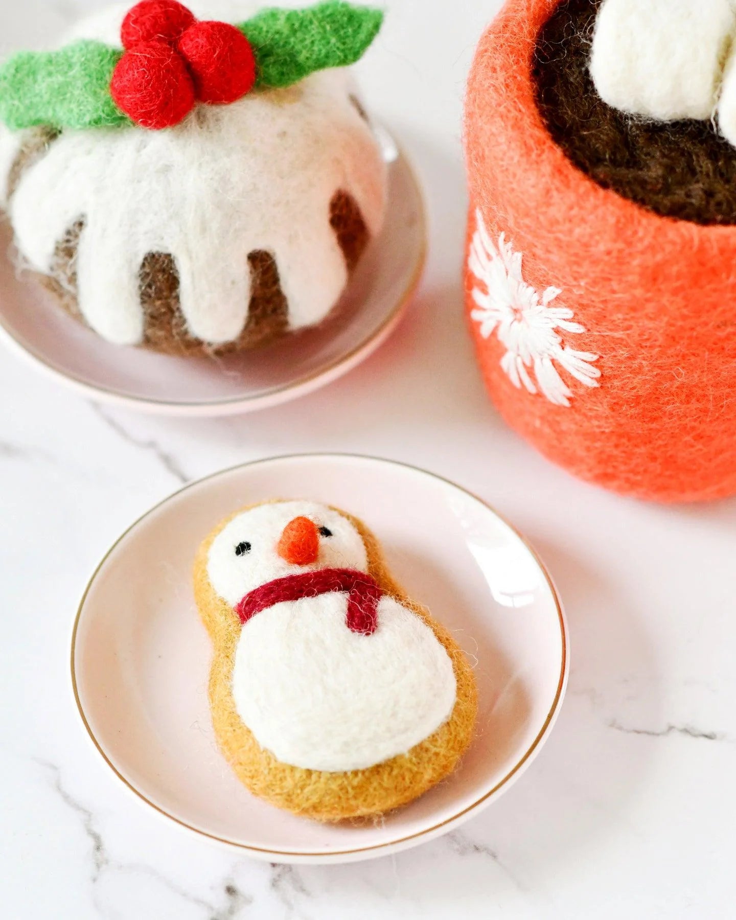 Tara Treasures - Felt Snowman Cookie