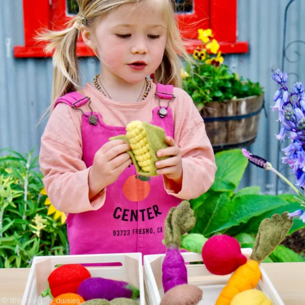 Tara Treasure Felt Vegetables and Fruits set corn