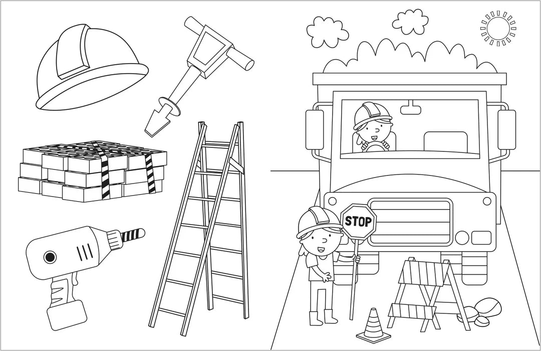 Book | Trucks & Diggers - Tattoo Activity Book