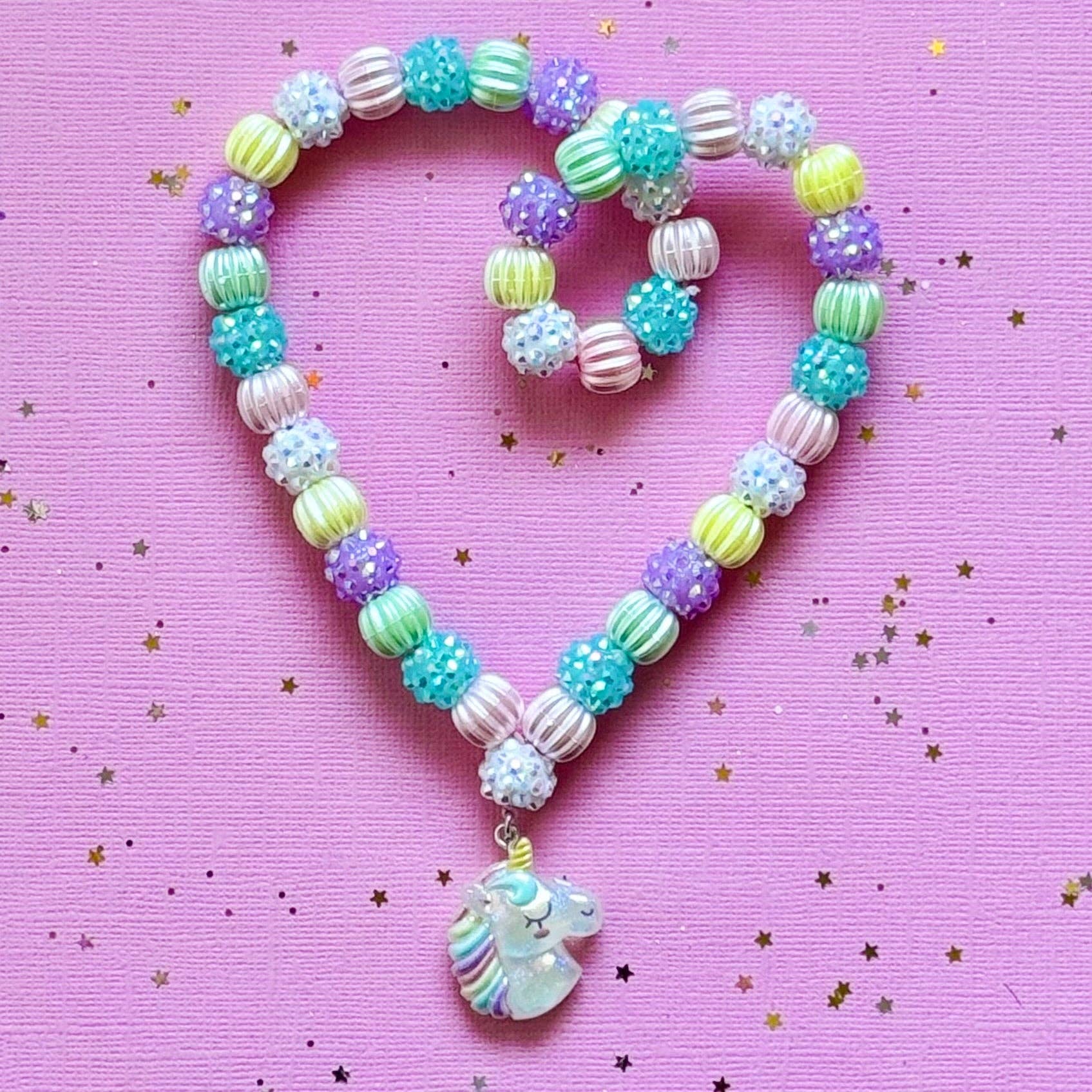 Sweet as Sugar Jewellery Beaded Necklace Unicorn