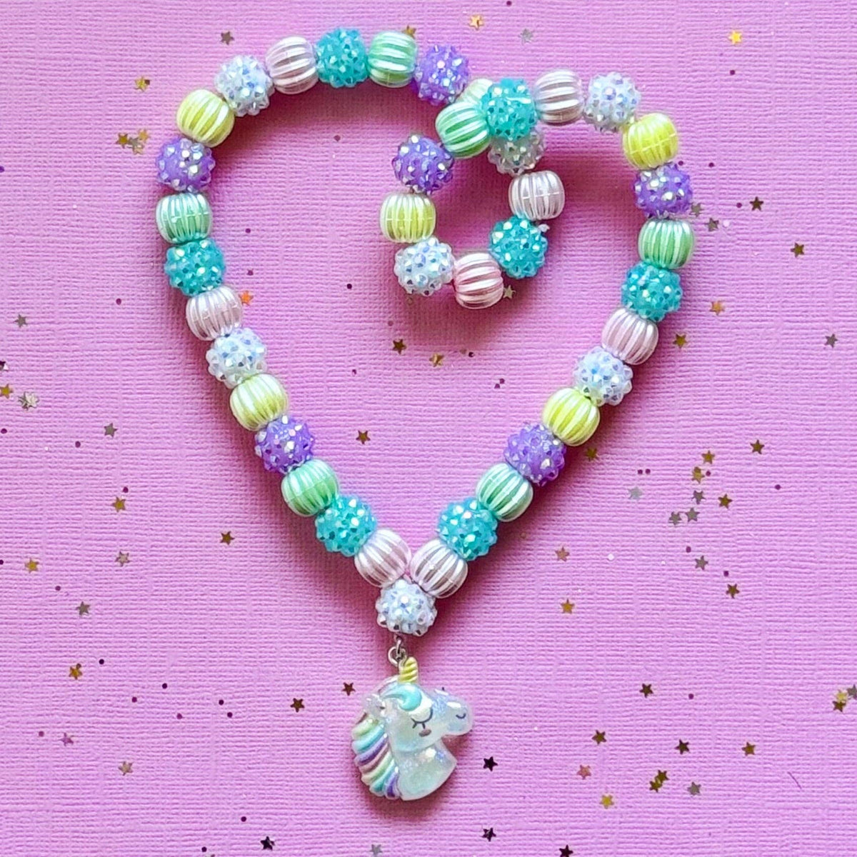 Sweet as Sugar Jewellery Beaded Necklace Unicorn