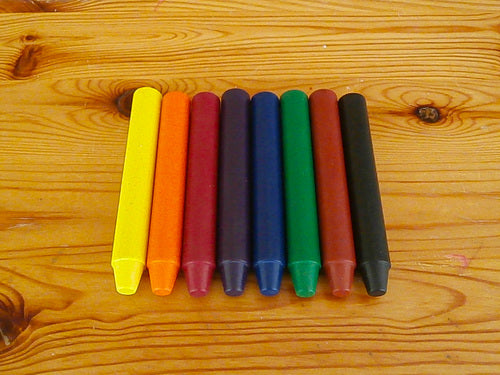 Filana Beeswax Crayons with Brown & Black Stick 8