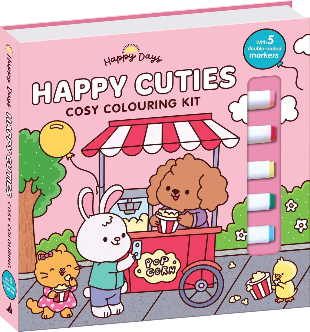 Book | Happy Days - Happy Cuties Cosy Colouring Kit