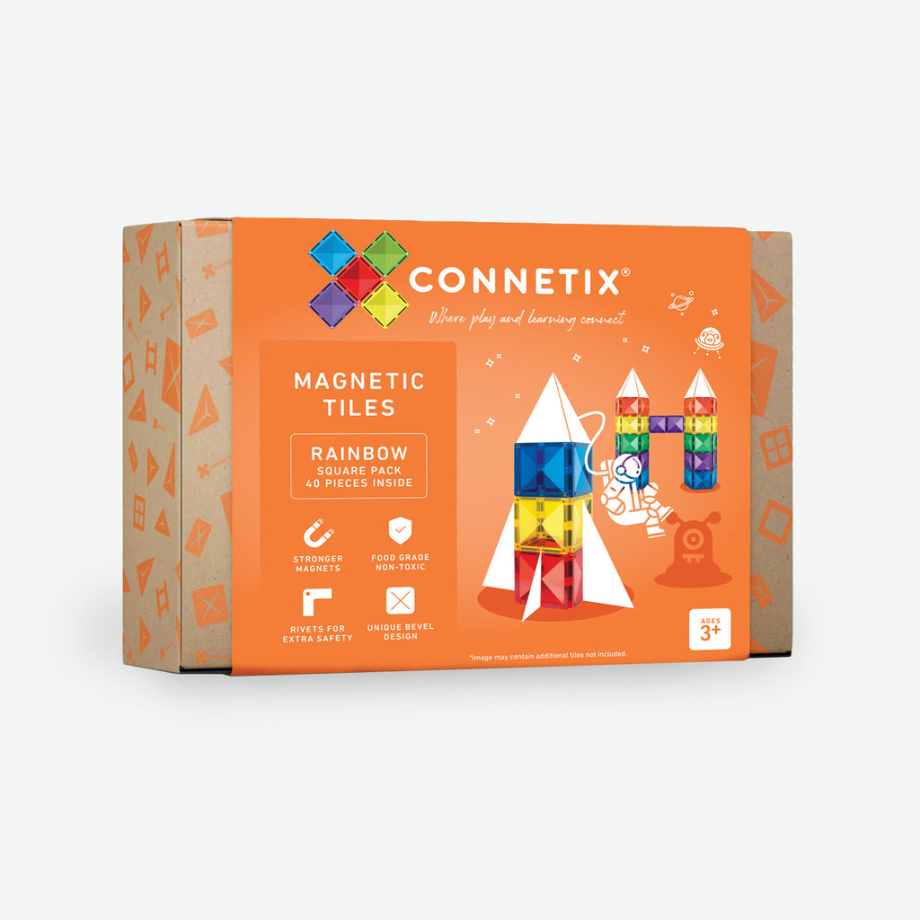 CONNETIX - Rainbow Square Pack 40 pc