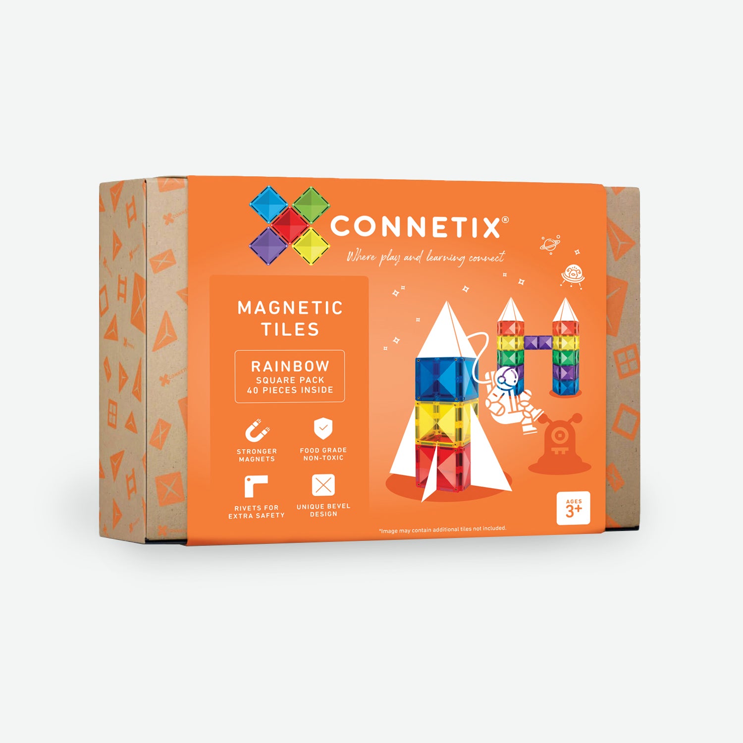 CONNETIX - Rainbow Square Pack 40 pc