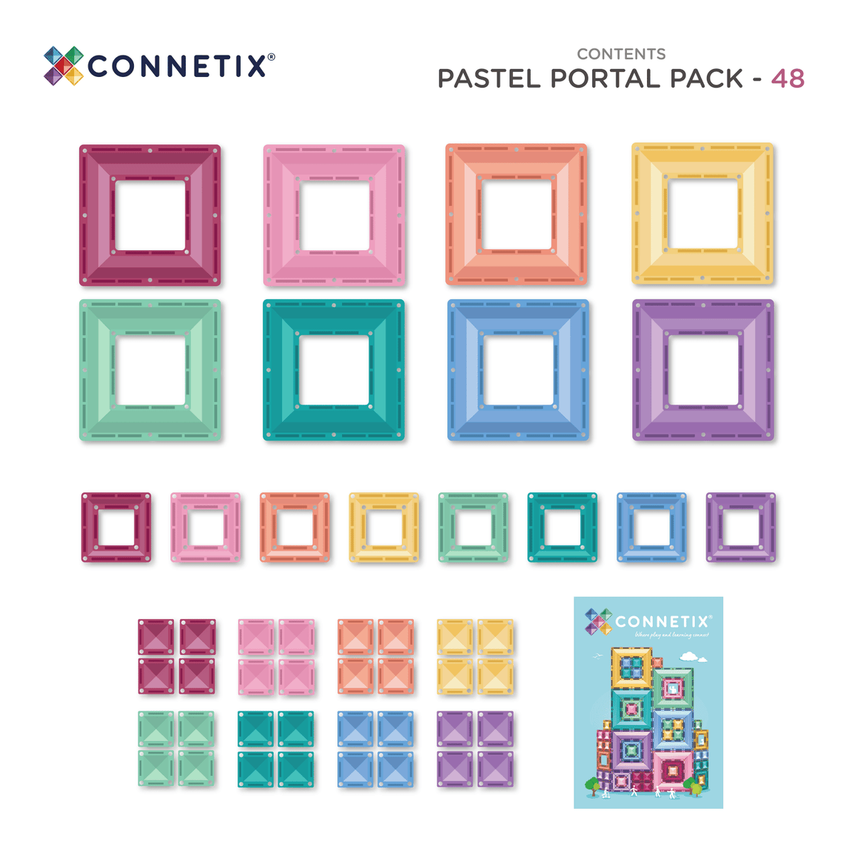 CONNETIX - Pastel Portal Pack 48 pc