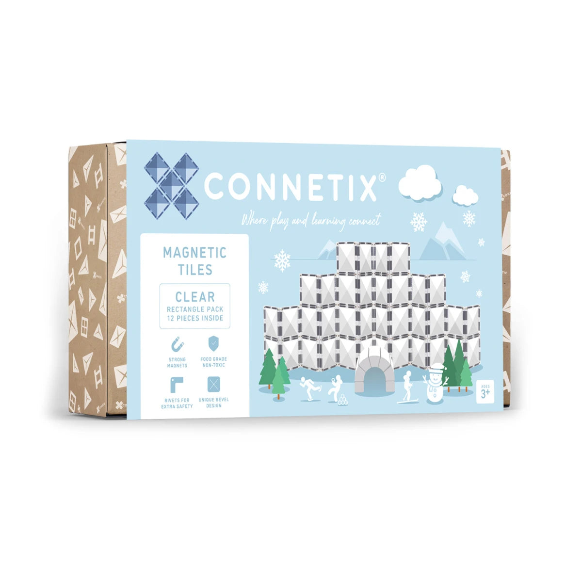 (Pre-Order; ETA 17/09) CONNETIX - Clear Rectangle Pack 12 pc
