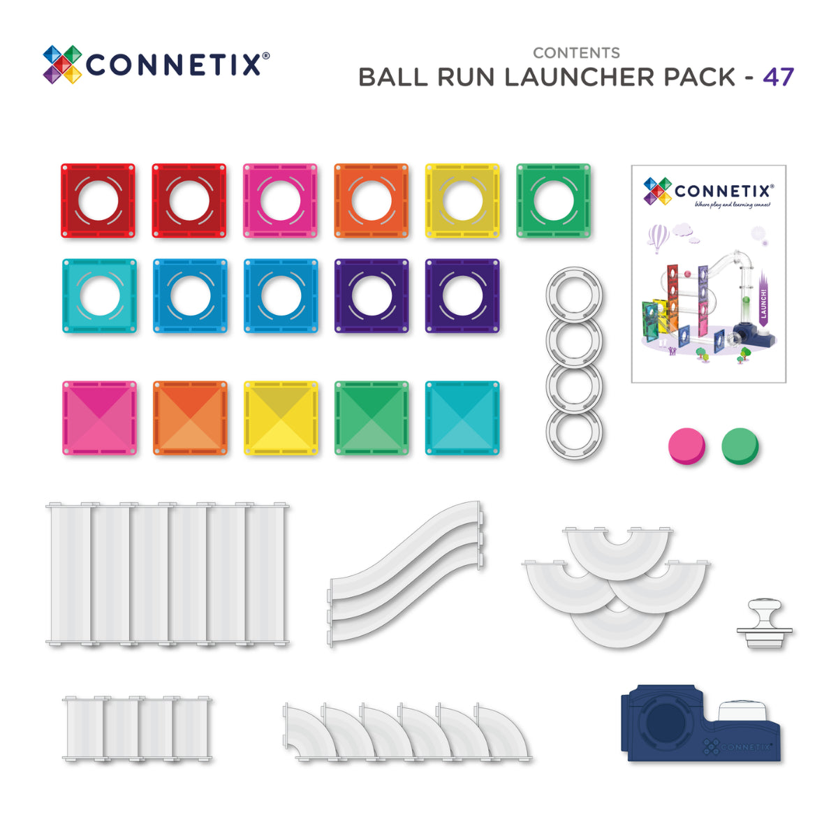 CONNETIX - Ball Run Launcher Pack 47Pc