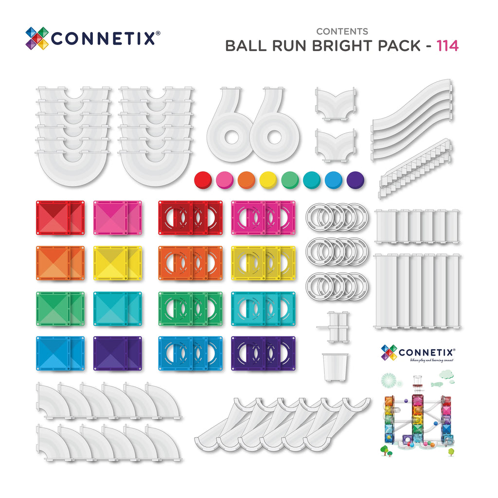 (Pre-Order; ETA 17/09) CONNETIX - Ball Run Bright Pack 114 pc (NEW)